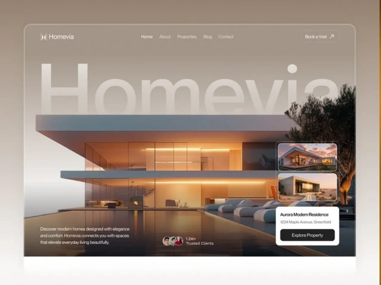 Real Estate website concept: Real estate website